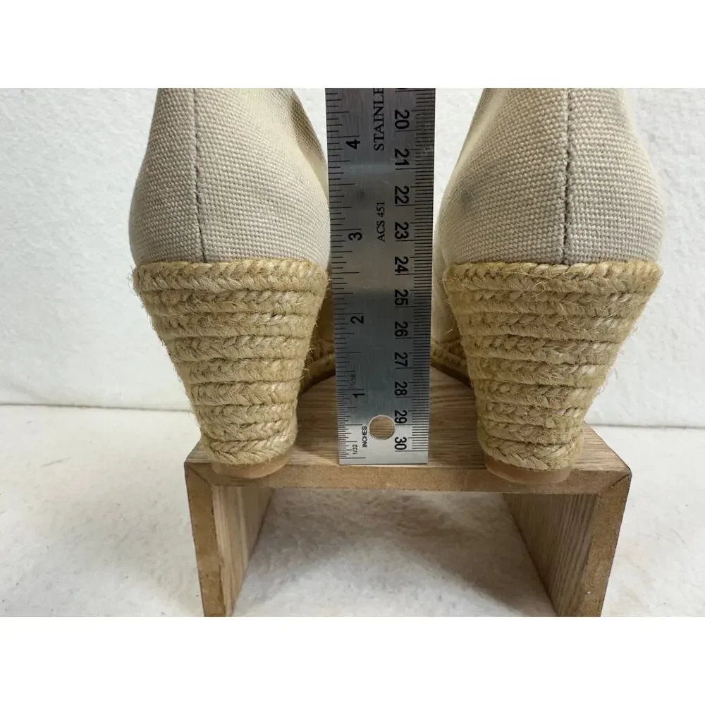 Viscata Barcelona Roses Canvas VCut Espadrille Wedge SZ 38- New W/ Imperfections